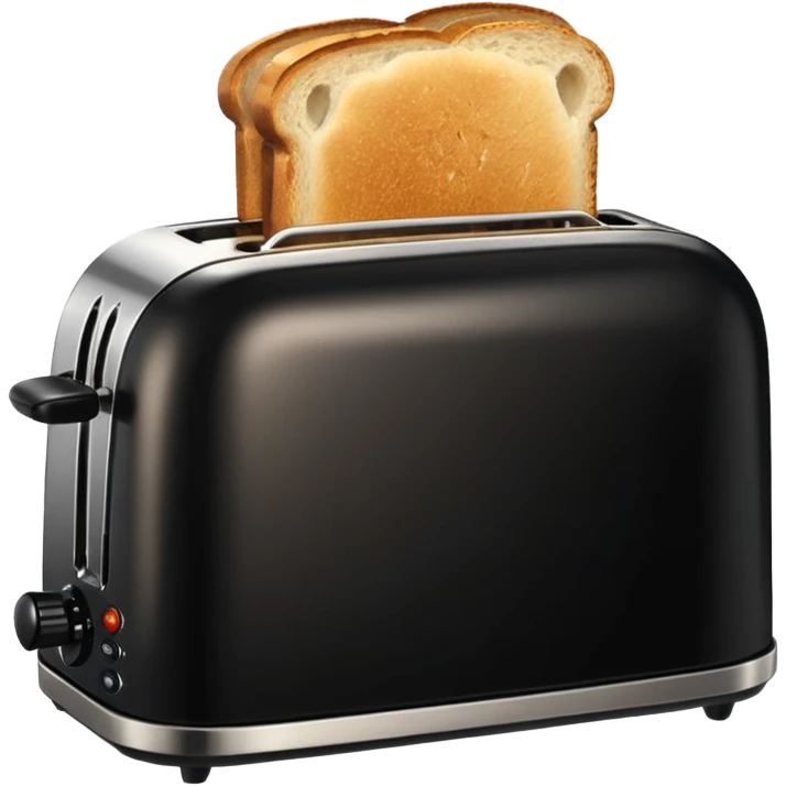 black toaster with bread emoji
