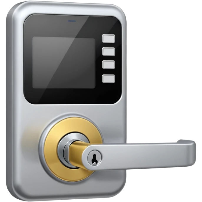 Electronic Door Lock System with card insert only screen no key hole emoji