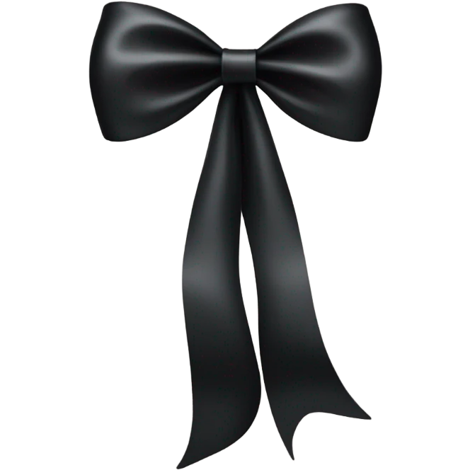 Black bow  emoji