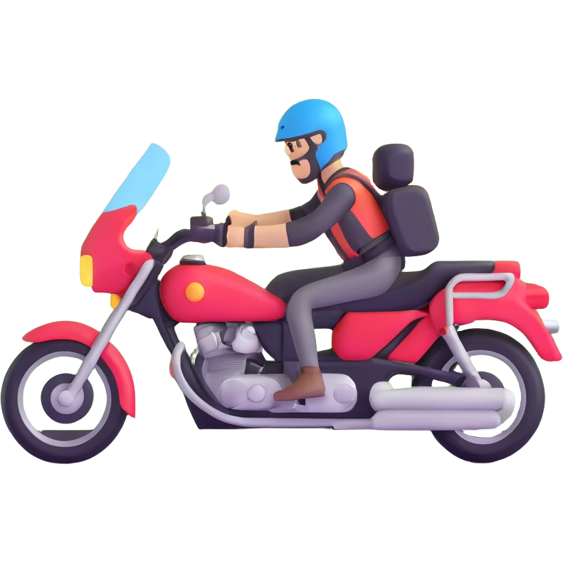 motorcycle touring through scenic countryside emoji
