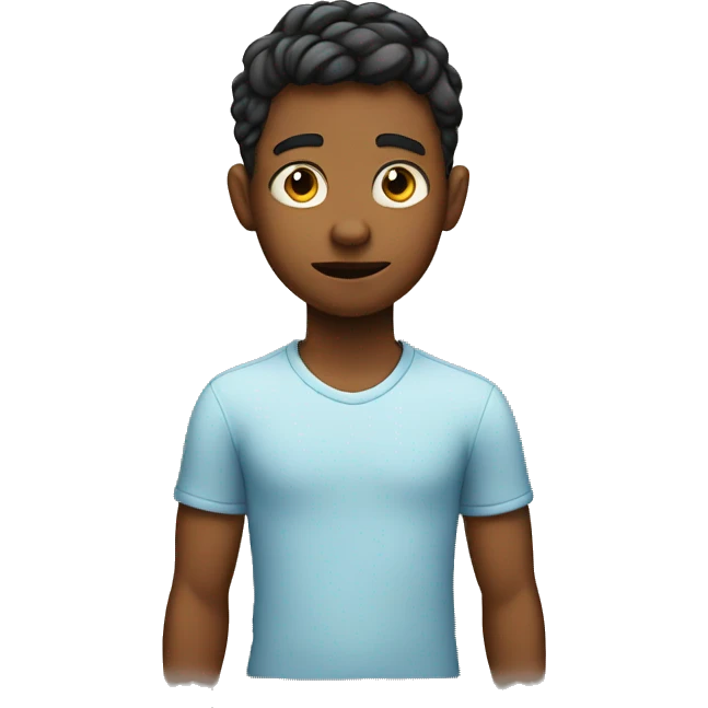 a boy giving a side eye emoji