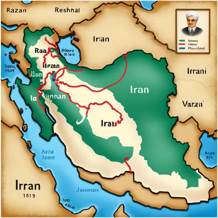 عکس نقشه ایران دوره محمد رضا پهلوی emoji