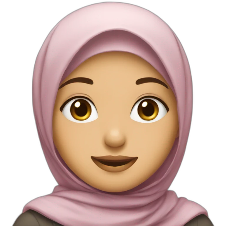 Cute girl with hijab. emoji