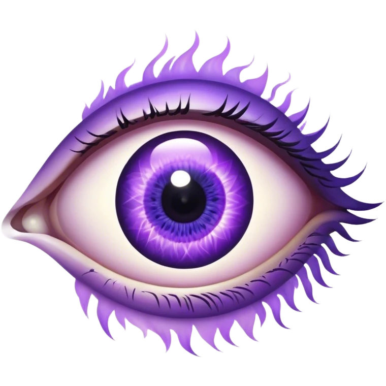 eye in purple fire emoji