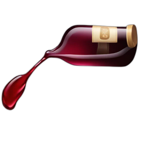 bouteille de vin rouge cassée emoji