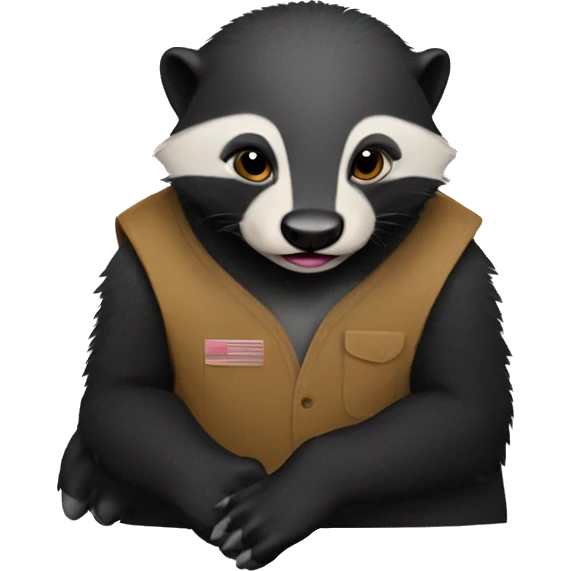 a honey badger with a union job emoji