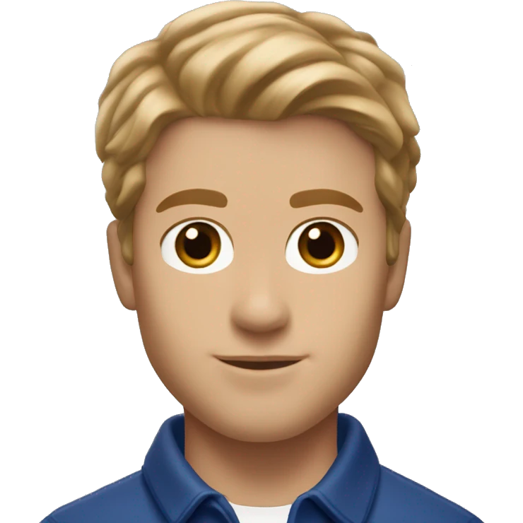 Polo Ralph Lauren, man with light brown hair and peach skin and brown eyes emoji