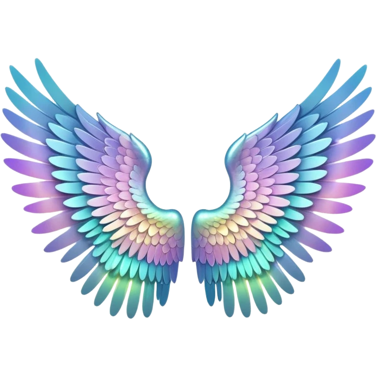 iridescent angel wings emoji