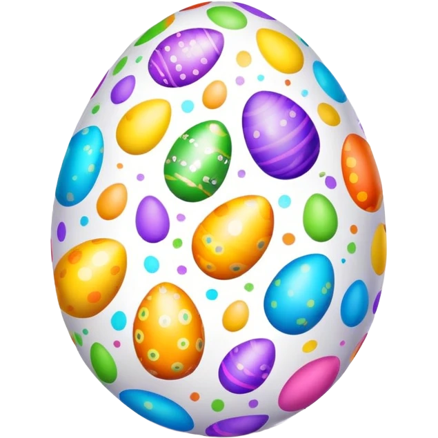 colorful decorated Easter eggs emoji