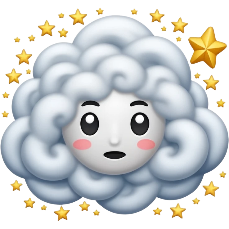 Make a fight dust Cloud with stars emoji