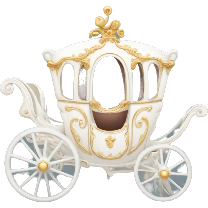 white Vintage pretty Princess carriage  emoji