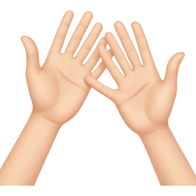 two hands highfiving emoji