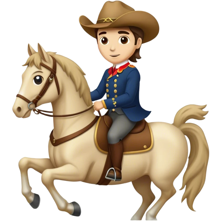 Show Vic riding a horse emoji