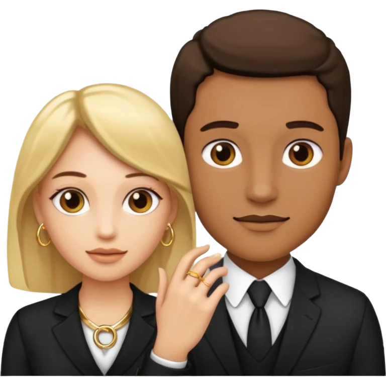 🤴🏻💍👸🏼 emoji