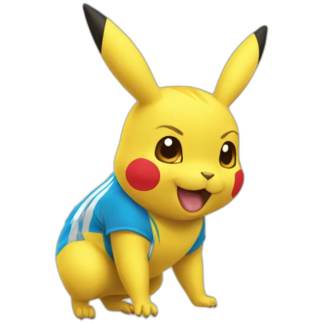 Pikatchu-soccer-fan-Marseille emoji