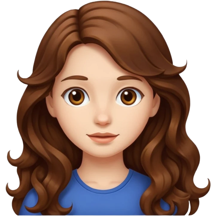 ragazza capelli mossi lunghi castani emoji