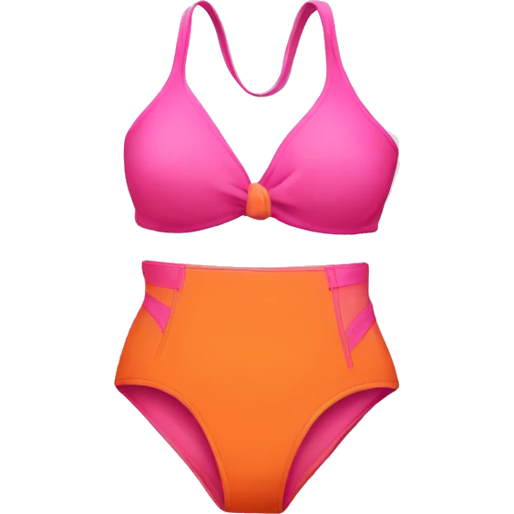 Orange and pink bathing suit  emoji