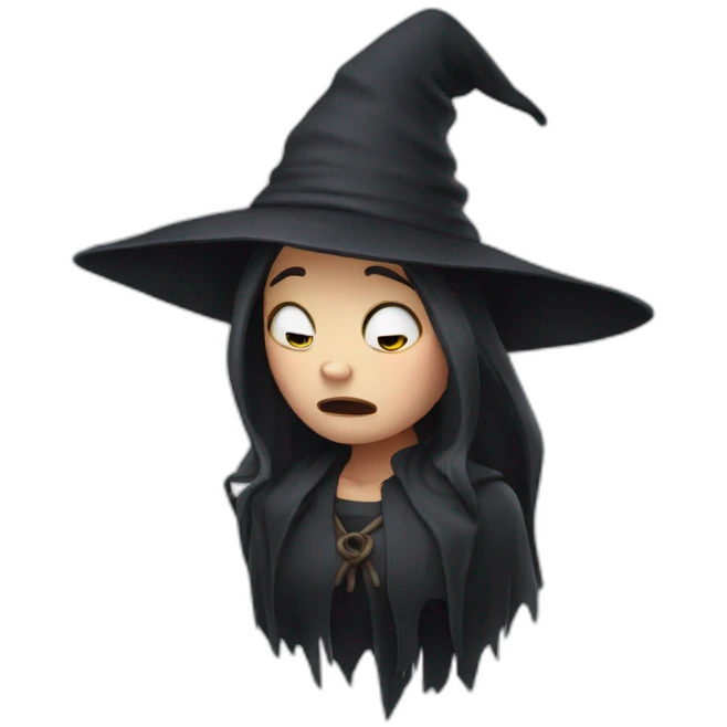 the witch is crying emoji