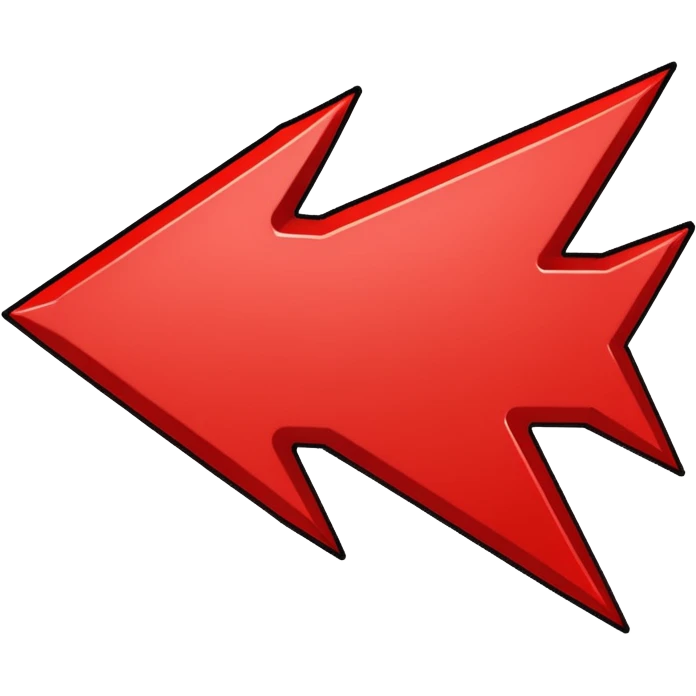 simple long red arrow (graffiti style) emoji