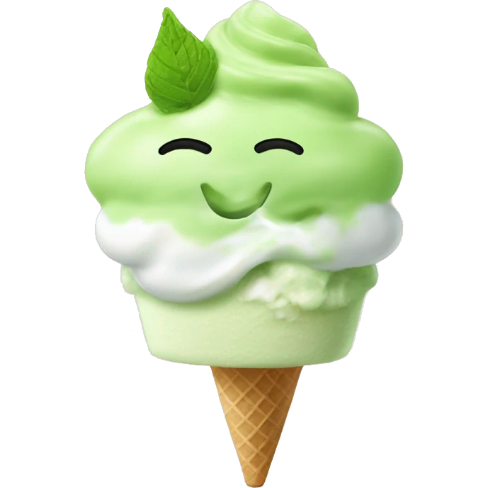 wasabi icecream with wasabi topping emoji