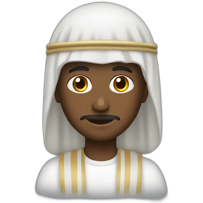 Car racist with full head helmet and Arabian shaikh robe race helmet emoji