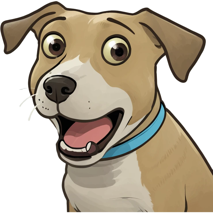 a super shocked dog  emoji