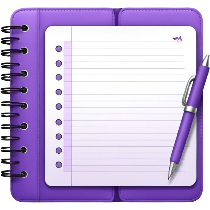 purple weekly planner emoji