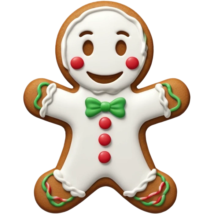 Emoji omino pan di zenzero bianco emoji