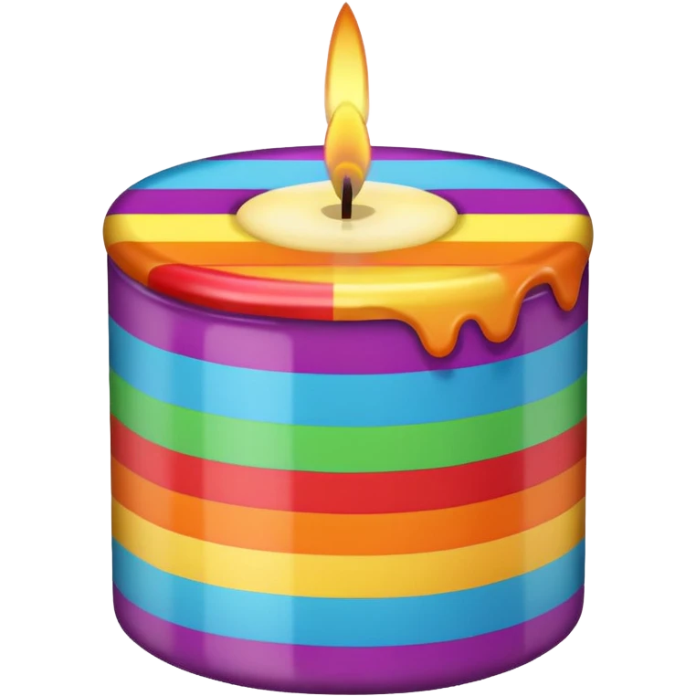 Rainbow candle emoji