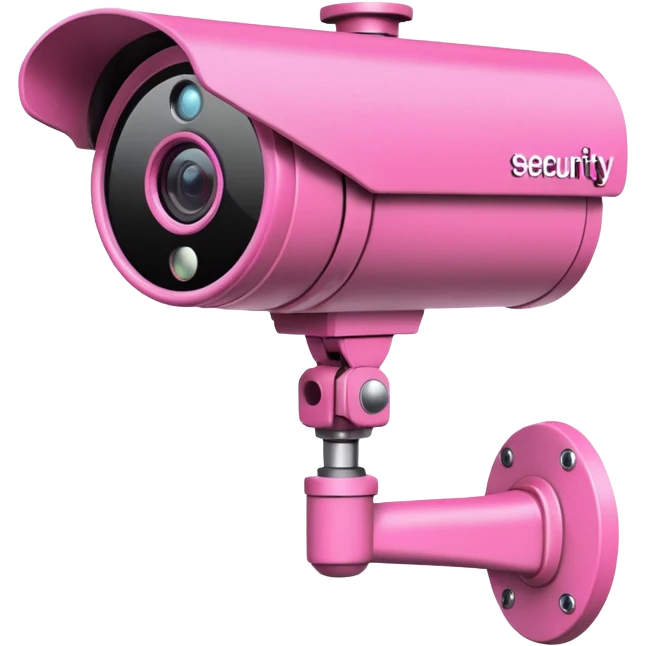 Security Camera pink with graffity emoji