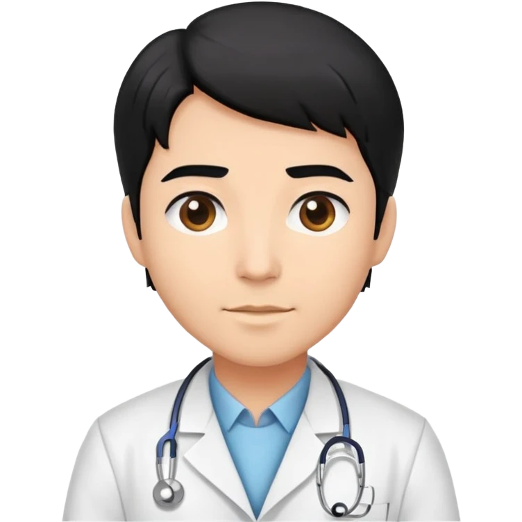 doctor with black hair emoji