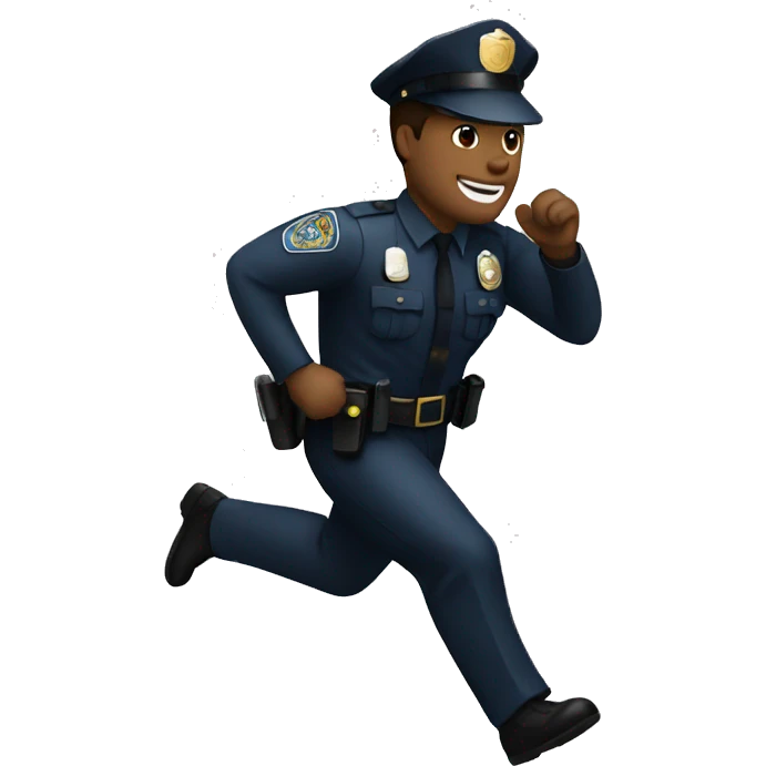 a cop running emoji