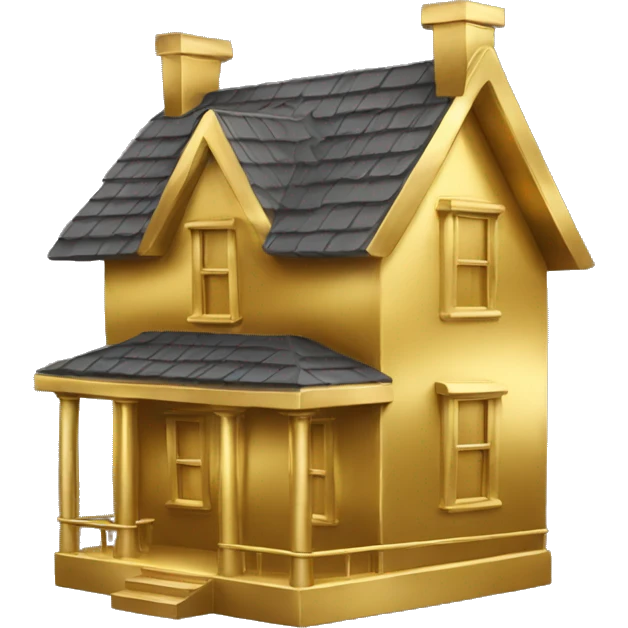Solid gold house  emoji