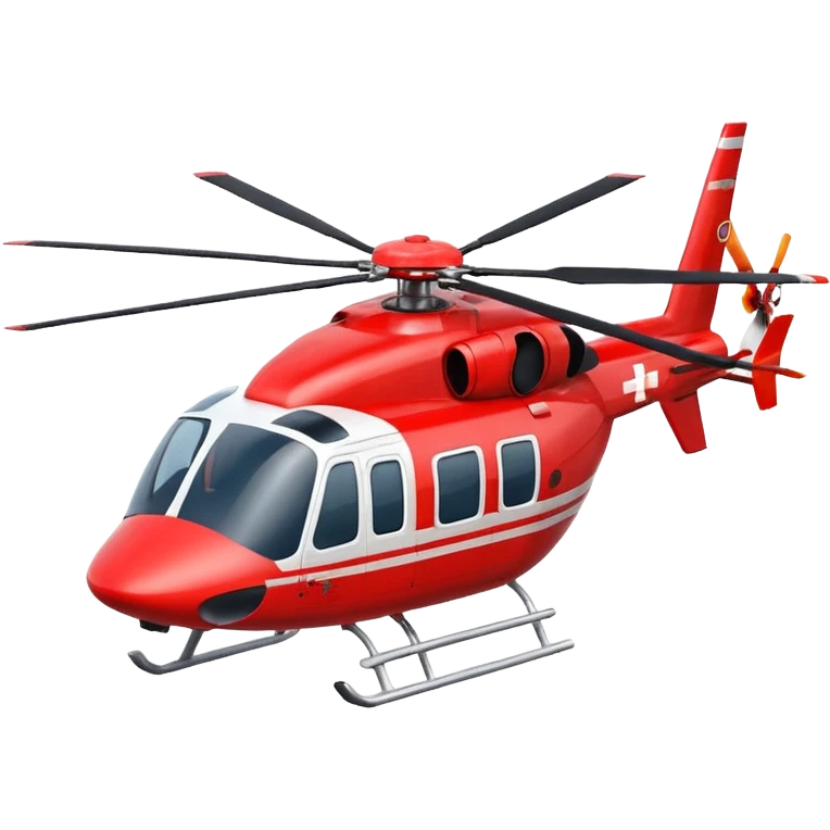 Rescue Helicopter with health icon emoji