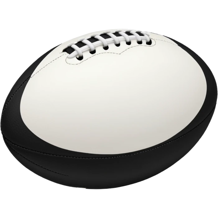 a white rugby ball with black stitching emoji