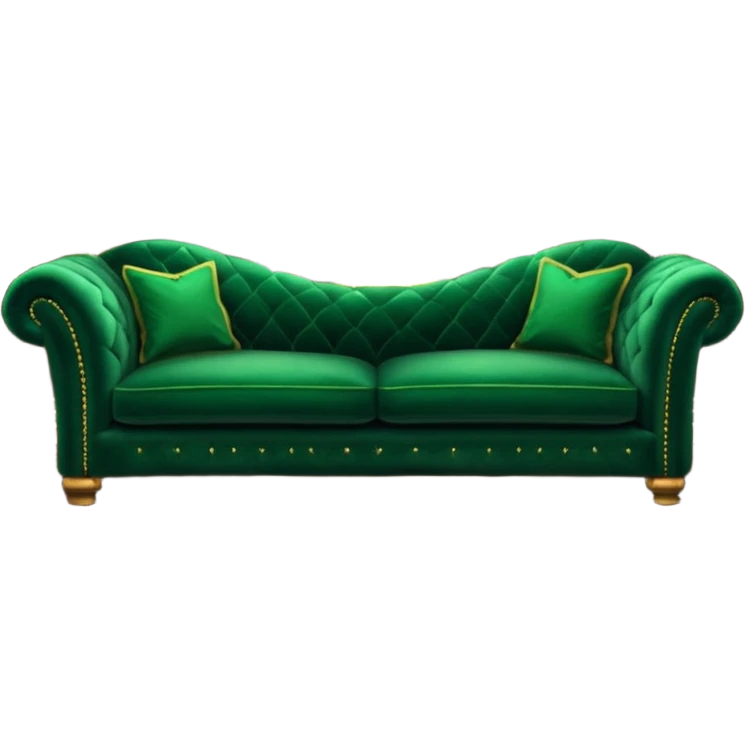 cozy emerald green sofa in the Slytherin common room with a fireplace in the background, magical atmosphere, emerald accents emoji