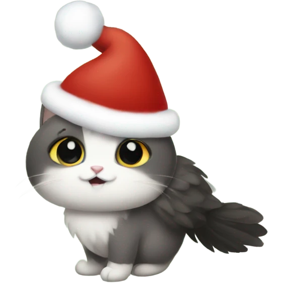 Meowy Christmas my bird friend emoji