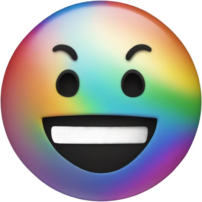 rainbow smiley ace emoji