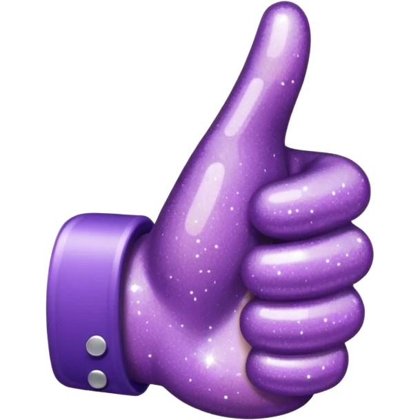 glitter purple hand thumbs up emoji