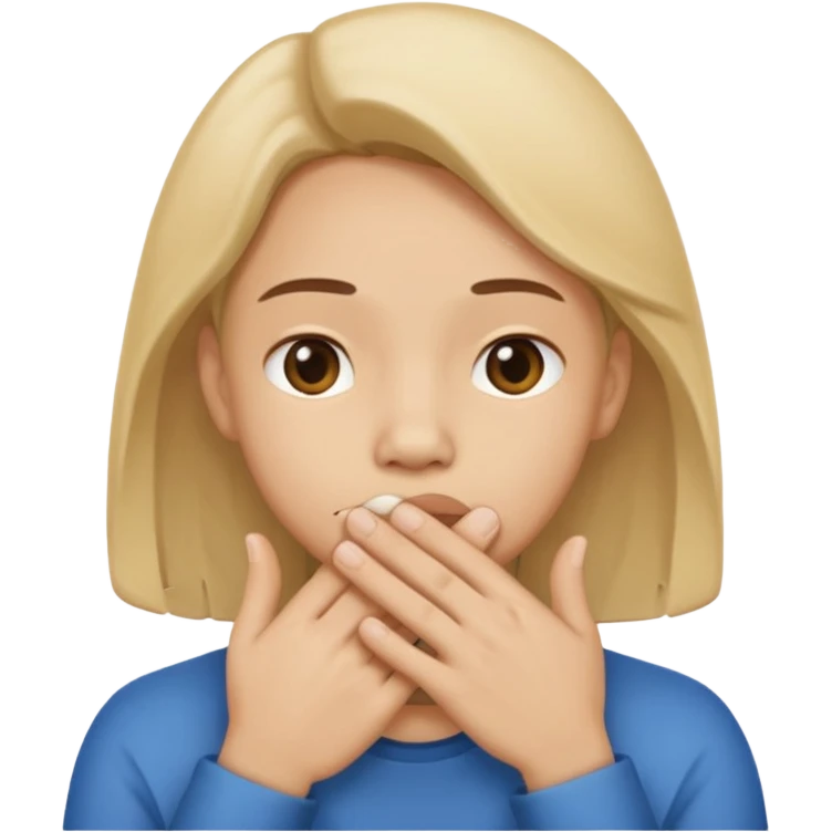 😶✊ the mouth is cover of a hand but pls flip the hand emoji