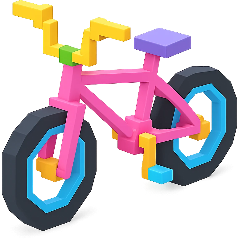 розовый велосипед BMX, no background emoji