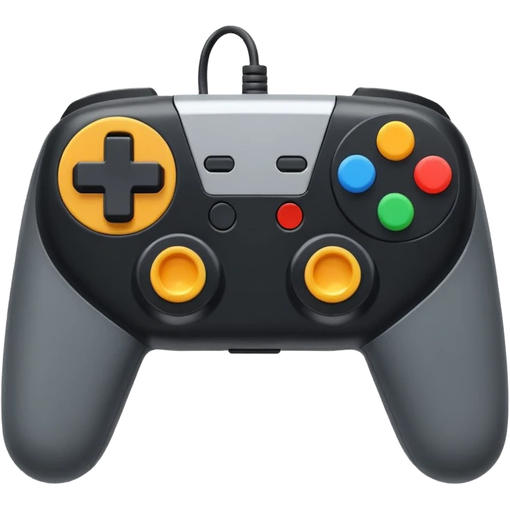 game controller with a cube above emoji