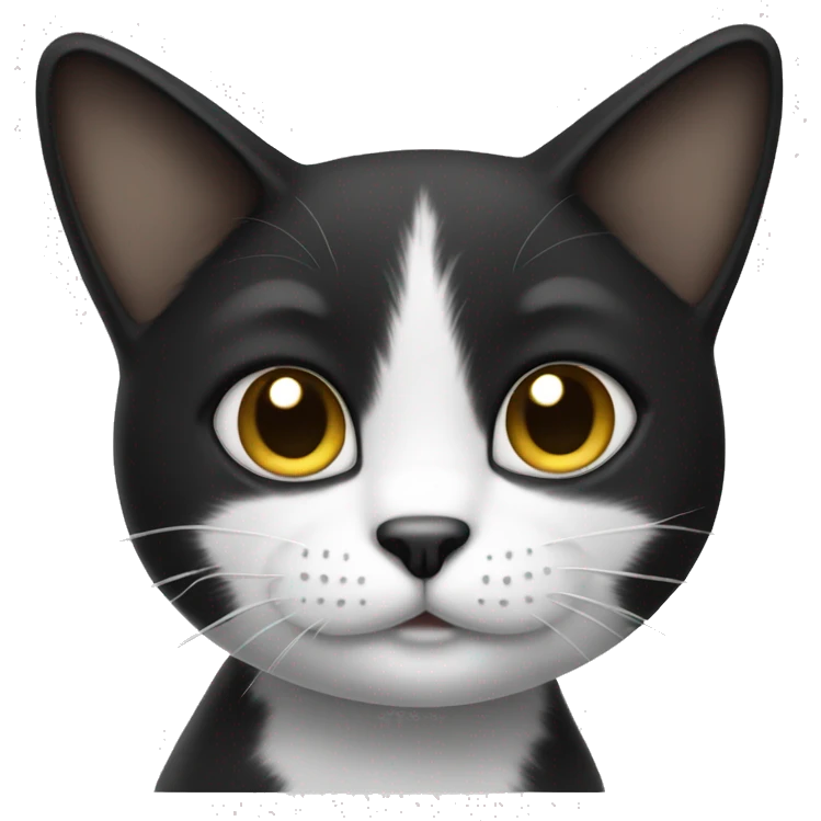 Black and white cat emoji