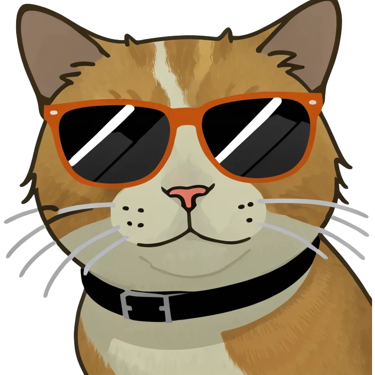 Cat with sunglasses emoji