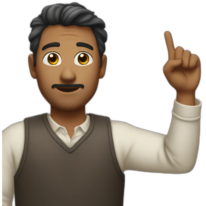 the man who raises his hand emoji