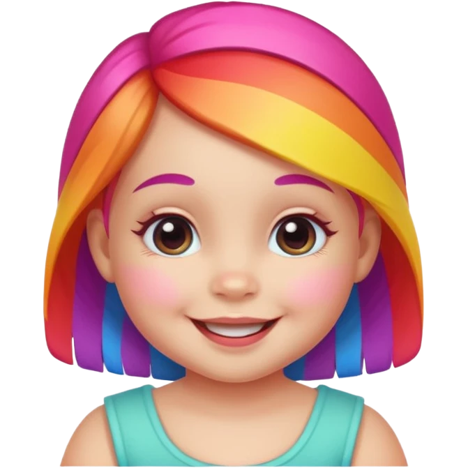 a rainbow skin baby girl emoji