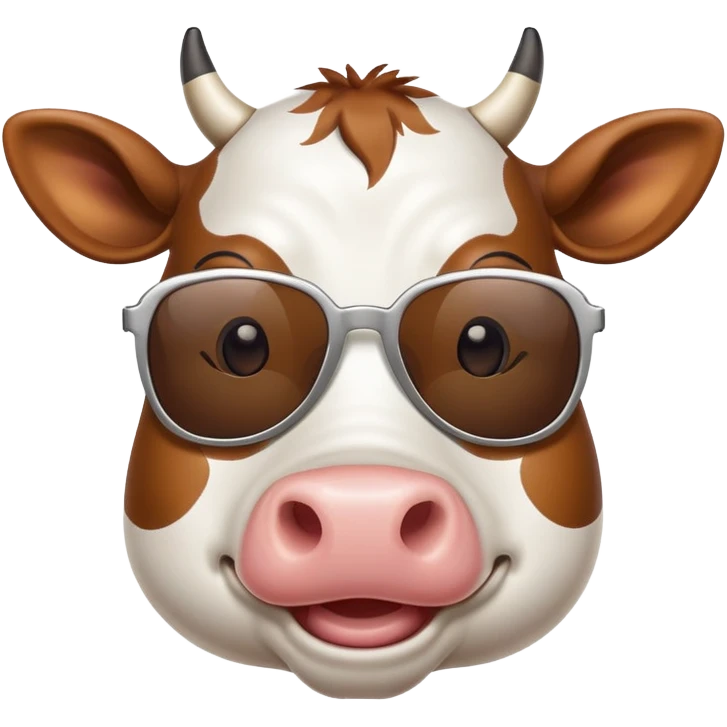 Cow wearing sunglasses  emoji