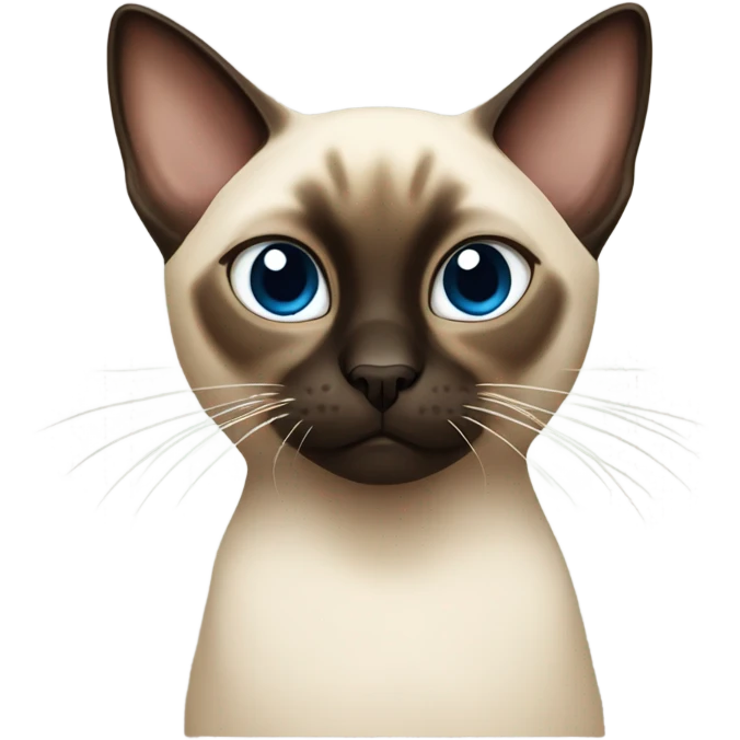 Siamese cat mad because is not getting any food emoji