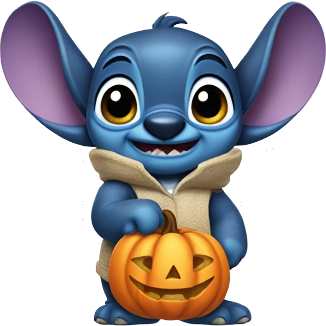 disney character stitch in a halloween costume  emoji