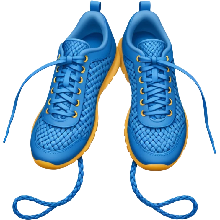 make an emoji of blue shoe laces only emoji